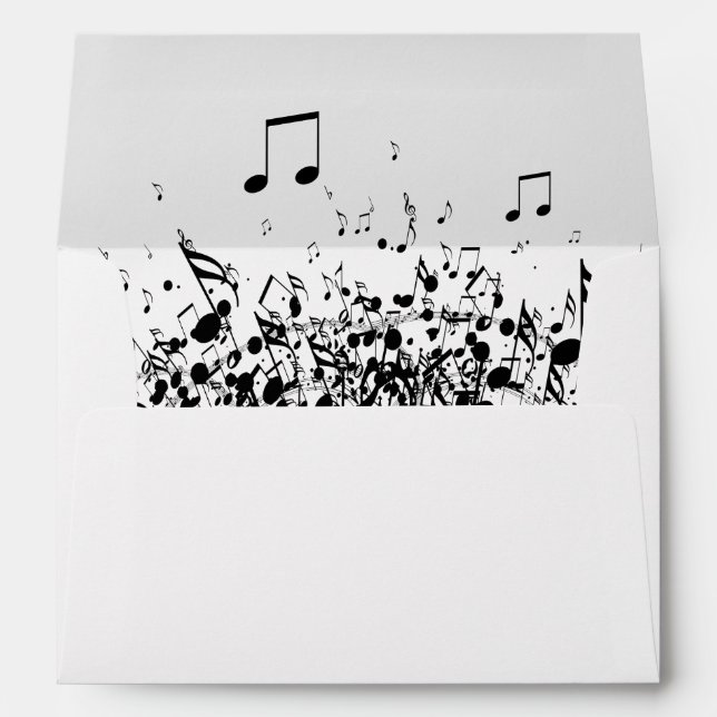 black and white music explosion envelope (Back (Bottom))