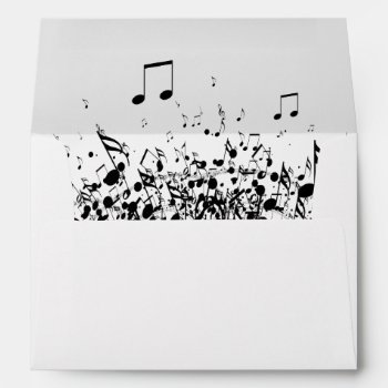 Black And White Music Explosion Envelope by musickitten at Zazzle