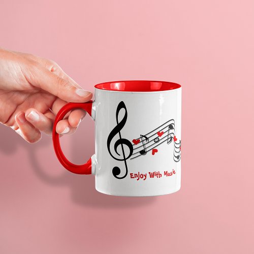 Black and white music note Coffee Mug