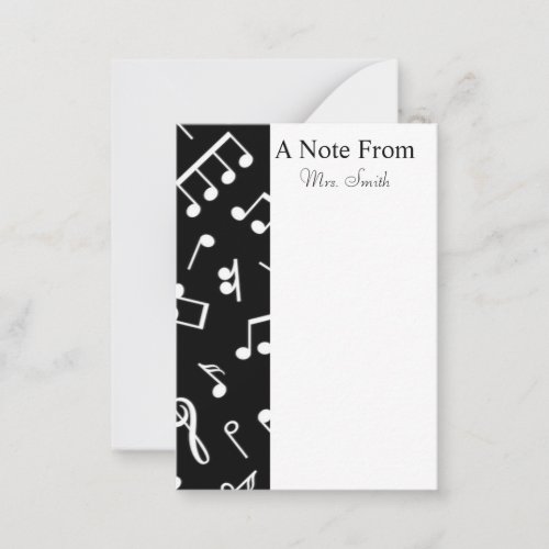 Black and White Music Note Musician