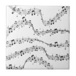 Black And White Music Note Pattern Musician    Ceramic Tile at Zazzle