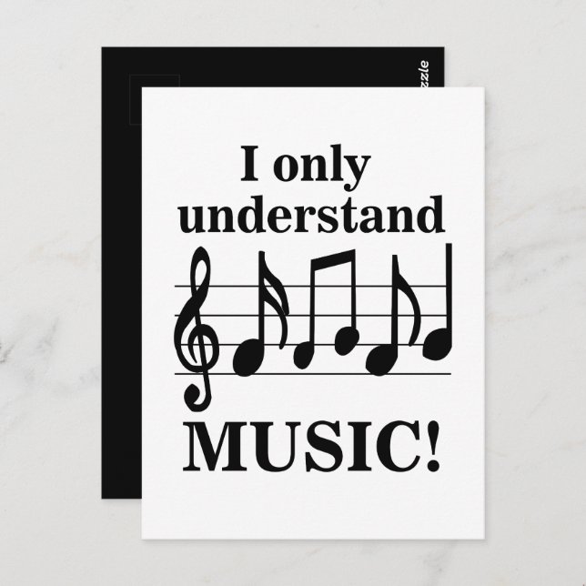 Black and White Music Notes  (Front/Back)