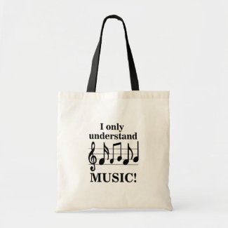 Black and White Music Notes Musician  Tote Bag