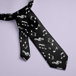 Black and White Music Notes Pattern Neck Tie<br><div class="desc">Beautiful musical symbols seamless pattern design makes a perfect gifts for musicians,  music teachers,  band directors,  and music lovers.</div>