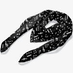 Black and White Music Notes Pattern Scarf<br><div class="desc">Cool music notes pattern design.</div>