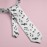 Black and White Music Notes Pattern Tie<br><div class="desc">Beautiful musical symbols seamless pattern design makes a perfect gifts for musicians,  music teachers,  band directors,  and music lovers.</div>