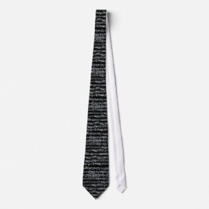 Black and white music notes tie