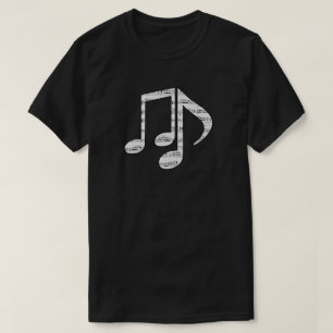 Black and White Music Notes Unisex T-Shirt