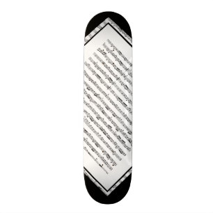 Black and White Music Pattern Customizable Deck 1