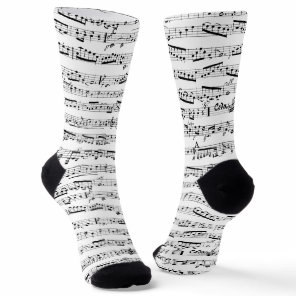 Black and White Music Socks - Musical notes Socks