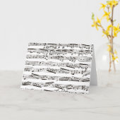 Black and white musical notes (Yellow Flower)