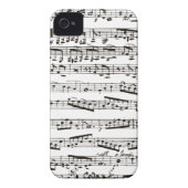 Black and white musical notes Case-Mate iPhone case (Back)