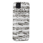 Black and white musical notes Case-Mate iPhone case (Back/Right)