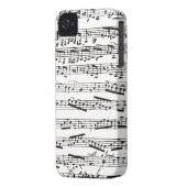 Black and white musical notes Case-Mate iPhone case (Back Left)