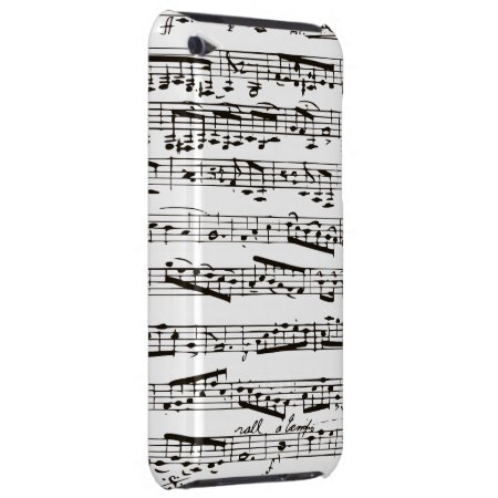 Black And White Musical Notes Ipod Touch Cover