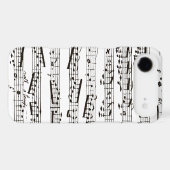 Black and white musical notes iPod touch cover (Back (Horizontal))
