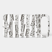 Black and white musical notes iPod touch cover (Back (Horizontal))