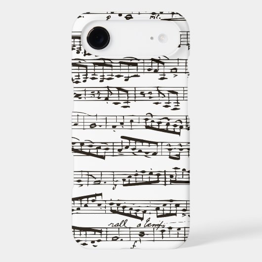 Black and white musical notes iPod touch cover (Back)