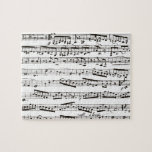 Black And White Musical Notes Jigsaw Puzzle at Zazzle