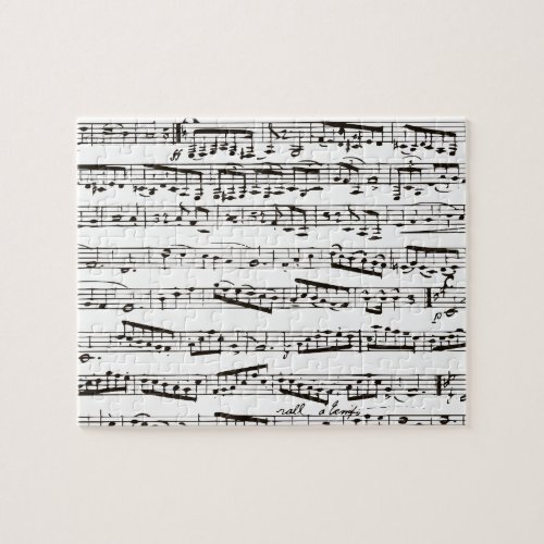 Black and white musical notes jigsaw puzzle