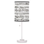 Black and white musical notes table lamp (Right)
