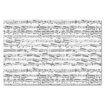 Black And White Musical Notes Tissue Paper by inspirationzstore at Zazzle