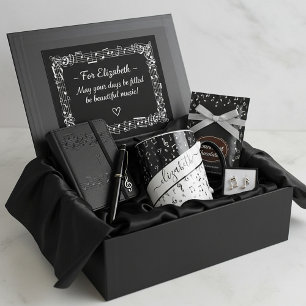 Black and white musical personalized mug