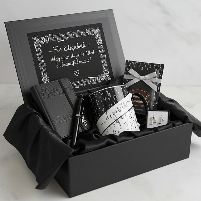 Black and white musical personalized mug (Creator Uploaded)