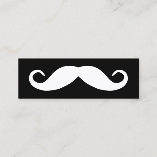 Customizable Mustache Business Card