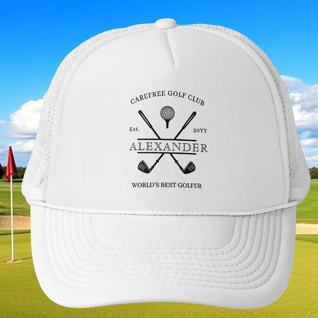 Black and White Name Golf Hat (Creator Uploaded)