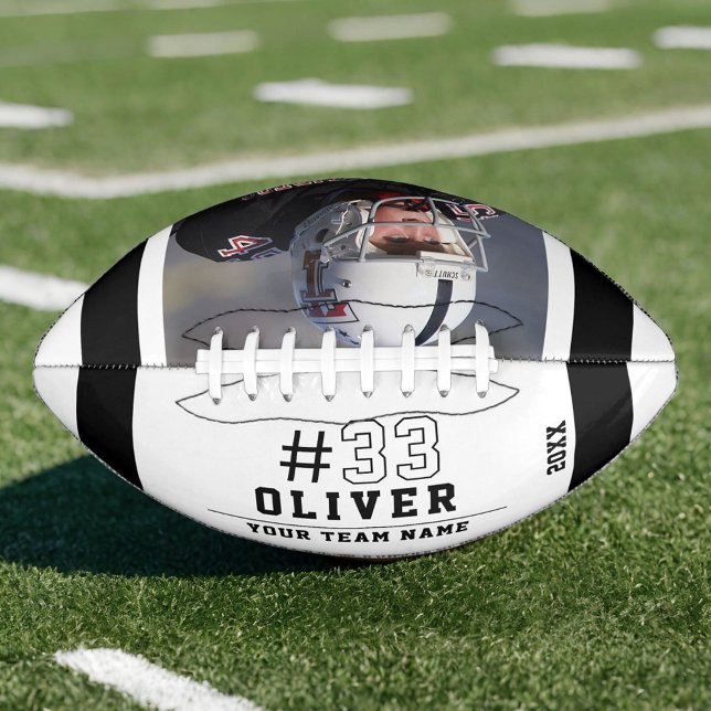  Black and White Name Number Team Photo Football (Creator Uploaded)