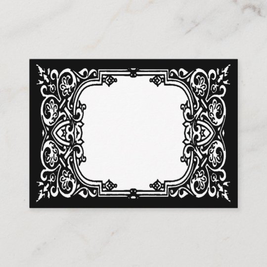 Black and White Name Place Cards