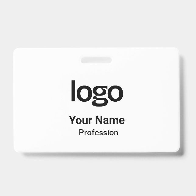 Black and White Name Tags Badges
