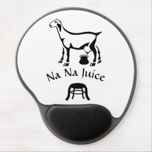 Black and White Nanny Goat Milking Stool Gel Mouse Pad