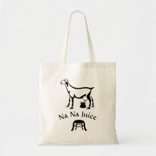 Black and White Nanny Goat Milking Stool Tote Bag