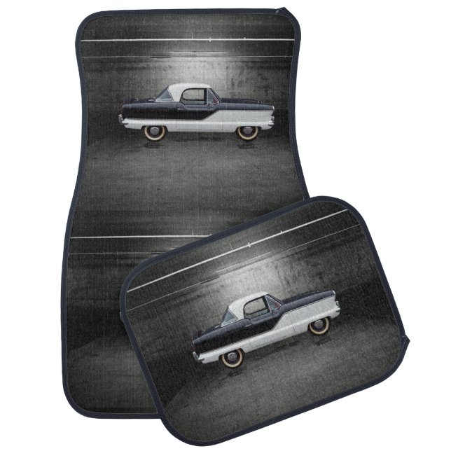 Black and White Nash Metropolitan Car Floor Mat (Set)
