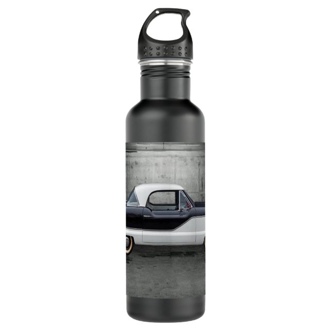 Black and White Nash Metropolitan Stainless Steel Water Bottle (Front)