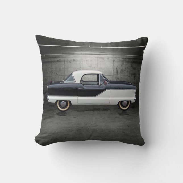 Black and White Nash Metropolitan Throw Pillow (Front)