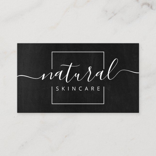 Black And White Natural Organic Skincare Spa Soap Business Card (Front)