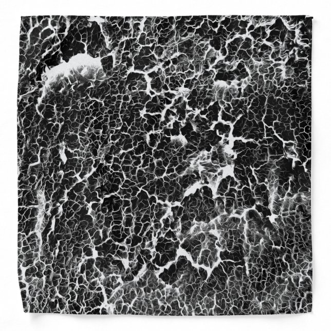 Black and White Nature Abstract Pattern Bandana (Front)