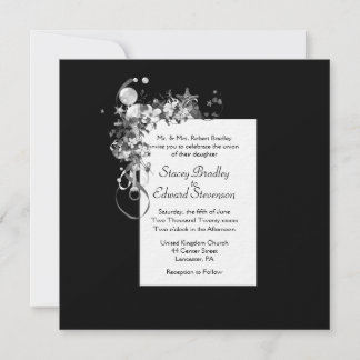Black and White Nautical Touch of Elegance Invitation