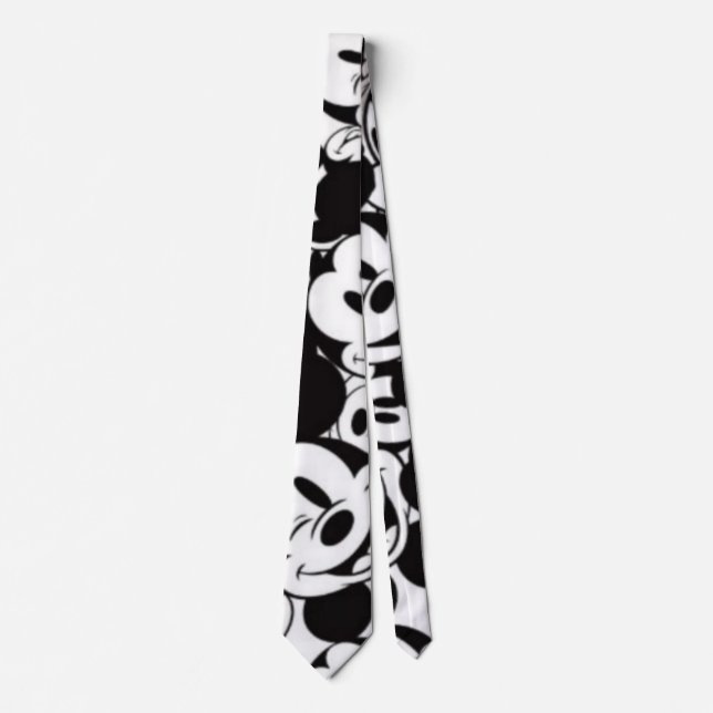 Black and white  neck tie (Front)