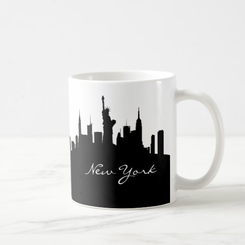 Black and White New York Skyline Coffee Mug