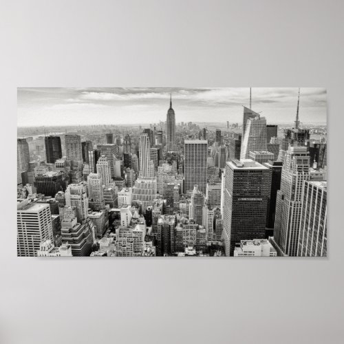 Black and White New York Skyline Poster