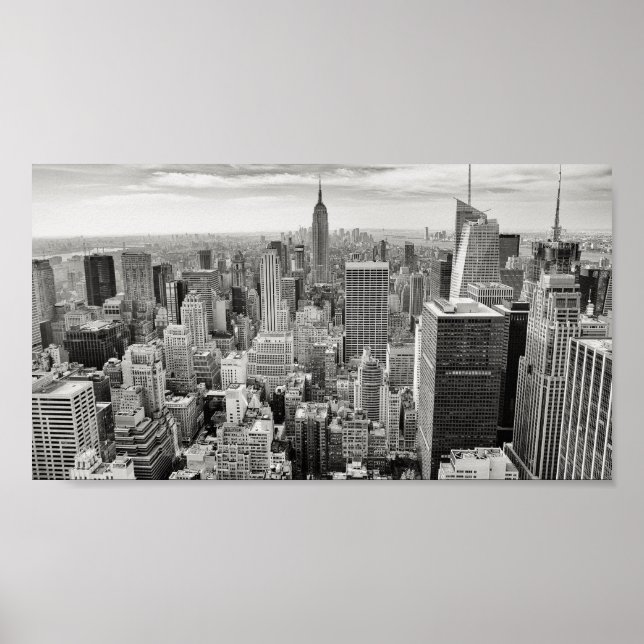 Black and White New York Skyline Poster (Front)