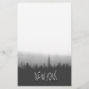 Black and White New York Skyline Stationary Stationery