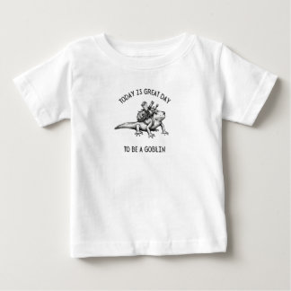 Black and White Newt Adventure Sketch Illustration Baby T-Shirt