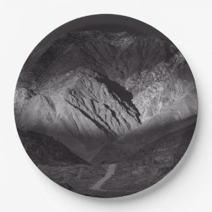 black and white night sky paper plates