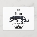 Black and White | No Lion King Postcard