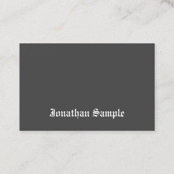 Black And White Nostalgic Old English Text Trendy Business Card by art_grande at Zazzle